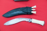 Fighting Knife with Sheath and Small Knives