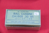 1 Box of 50, Lake City Ammo 30 M1 Carbine