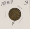 1857 - FLYING EAGLE CENT - F