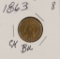 1863 - INDAIN HEAD CENT - BU