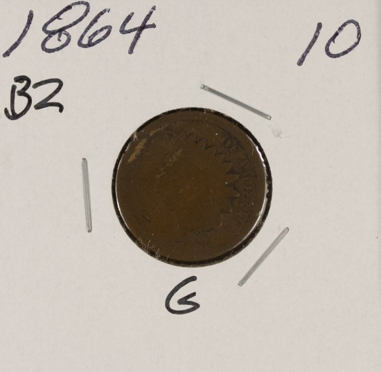 1864 BR - INDIAN HEAD CENT - G