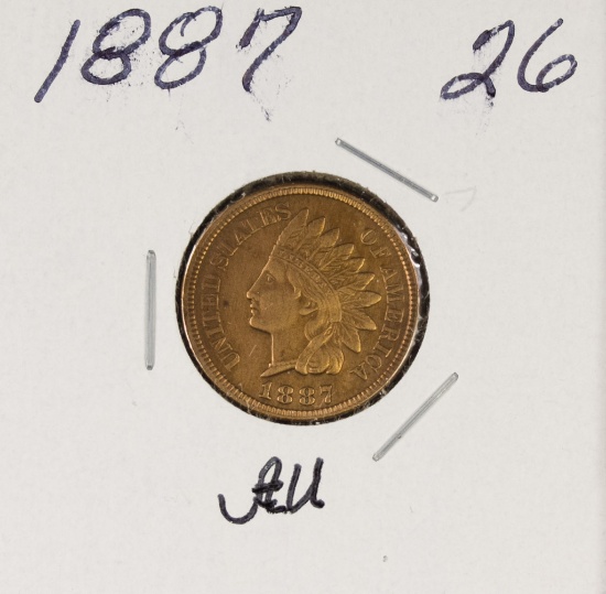 1887 - INDIAN HEAD CENT - AU