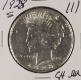 1928-S PEACE DOLLAR - AU