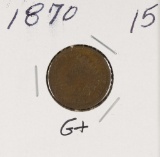 1870 - INDIAN HEAD CENT - G+