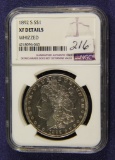 1892-S NGCXF MORGAN DOLLAR