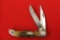 Case # none, 2 Blade Pocket Knife, Stag Handles,