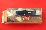 Case #6265SS, 2 Blade Pocket Knife, Blue Bone