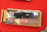 Case #6265SS, 2 Blade Pocket Knife, Blue Bone