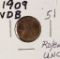 1909- VDB LINCOLN CENT RD/BN - UNC