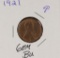 1921 - LINCOLN  CENT - GEM BU