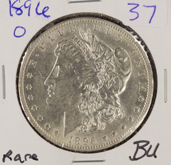 1896-O MORGAN DOLLAR - BU - (RARE)