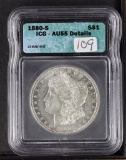 1880-S   ICG AU55 DETAILS - MORGAN DOLLAR