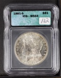 1881-S   ICG MS64  - MORGAN DOLLAR