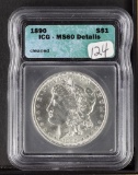 1890 - ICG MS60 - DETAILS MORGAN DOLLAR