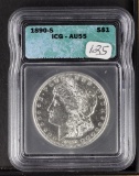 1890-S ICG AU55 - MORGAN DOLLAR