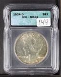 1934-D ICG MS62 - PEACE DOLLAR