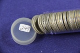 1 - ROLL SILVER WASHINGTON QUARTERS  (40 COINS)