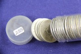 1 - ROLL SILVER FRANKLIN HALF DOLLARS