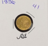 1856 - ONE DOLLAR GOLD PIECE - AU