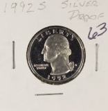 1992-S SILVER PROOF WASHINGTON QUARTER