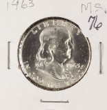 1/2 ROLL 1963 P&D FRANKLIN HALF DOLLARS