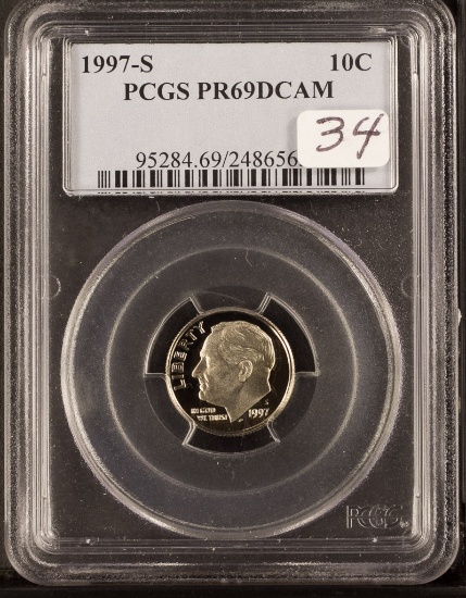 1997-S PCGS Proof 69 Deep Cameo Roosevelt