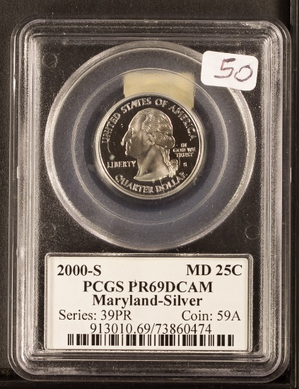 2000-S PCGS Proof 69 Deep Cameo Silver