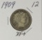 1909 - BARBER QUARTER - XF