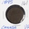 1895 - CANADIAN LARGE CENT - VG