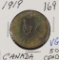 1919 - CANADIAN 50 CENTS - VG - TONED