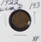 1922-WEAK D LINCOLN CENT - XF