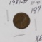 1931-D LINCOLN CENT -XF