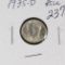 1935-D MERCURY DIME - AU