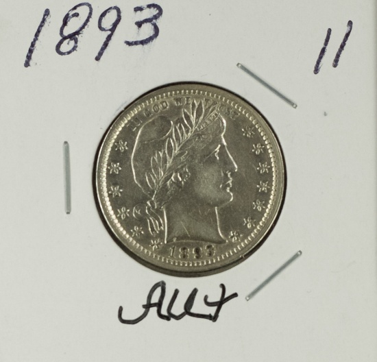 1893 - BARBER QUARTER - AU+