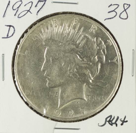 1927-D PEACE DOLLAR - AU