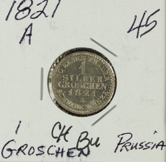 1821-A PRUSSIA - 1 GROSCHEN - BU