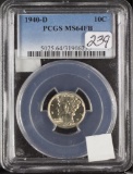 1940 - PCGS MS64 MERCURY DIME