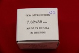 1 Box of 20, TCW 7.62 x 39 mm 122 gr HP