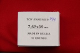 1 Box of 20, TCW 7.62 x 39 mm 122 gr HP