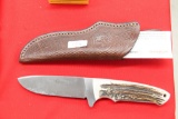 Boker 545 Sheath Knife with Leather Sheath