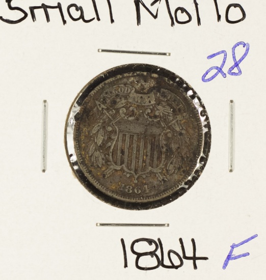 1864 - TWO CENT PIECE - F