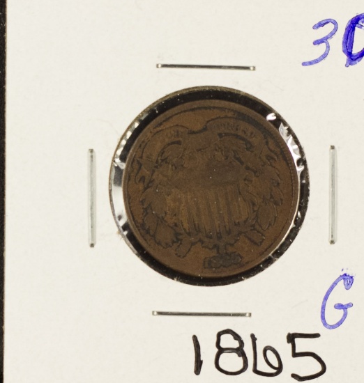 1865 - TWO CENT PIECE - G