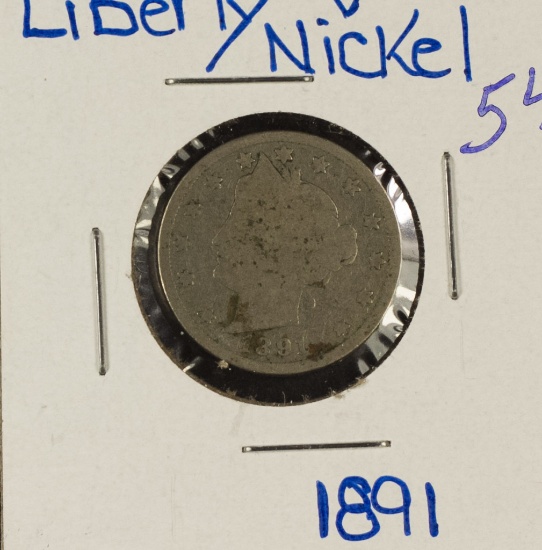 1891 - LIBERTY "V" NICKEL - G