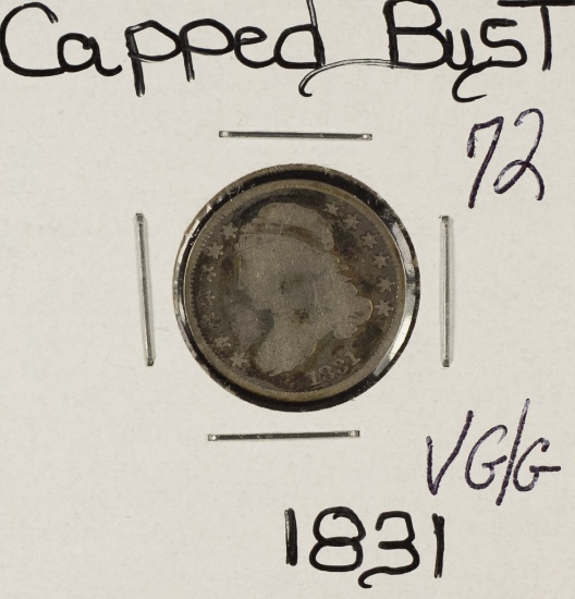 1831 - CAPPED BUST DIME - VG/G