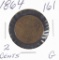 1864 - TWO CENT PIECE- G