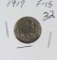 1917 BUFFALO NICKEL - F