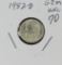 1952-D ROOSEVELT DIME - GEM UNC