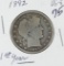 1892 - BARBER HALF DOLLAR - VG