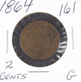 1864 - TWO CENT PIECE- G