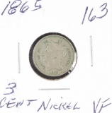 1865 NICKEL THREE CENT PIECE